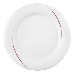 6 X Seltmann Teller Flach 26 Cm Fahne, Form: Laguna, Dekor: 34622 Bordeaux Flanken