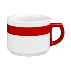 6 X Seltmann Obertasse 1 0,18 L, Form: Vitalis, Dekor: 34116 Rotes Band -Esmeyer Küchenaccessoires Günstiges Geschäft 3e0617ff b444 447d 829d caba2c446a21 1