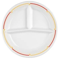 2 X Seltmann V219 IM_Platte Rund 3 Tlg. 25,5 Cm, Form: Vitalis, Dekor: 34440 Rot-grau -Esmeyer Küchenaccessoires Günstiges Geschäft 584b66ce e085 4973 bb82 57294bf9282c