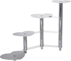 1 X SCHNEIDER Etagen-Tortenständer, 4-tlg Silber, Herzförmig 4- Teilig / -floors