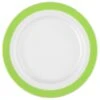 6 X Seltmann Teller Flach 25,5 Cm, Form: Vitalis, Dekor: 34927 Grünes Band