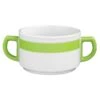 6 X Seltmann Obere Zur Suppentasse 0,35 L, Form: Vitalis, Dekor: 34927 Grünes Band