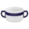 6 X Seltmann Obere Zur Suppentasse 0,35 L, Form: Vitalis, Dekor: 34708 Blaues Band