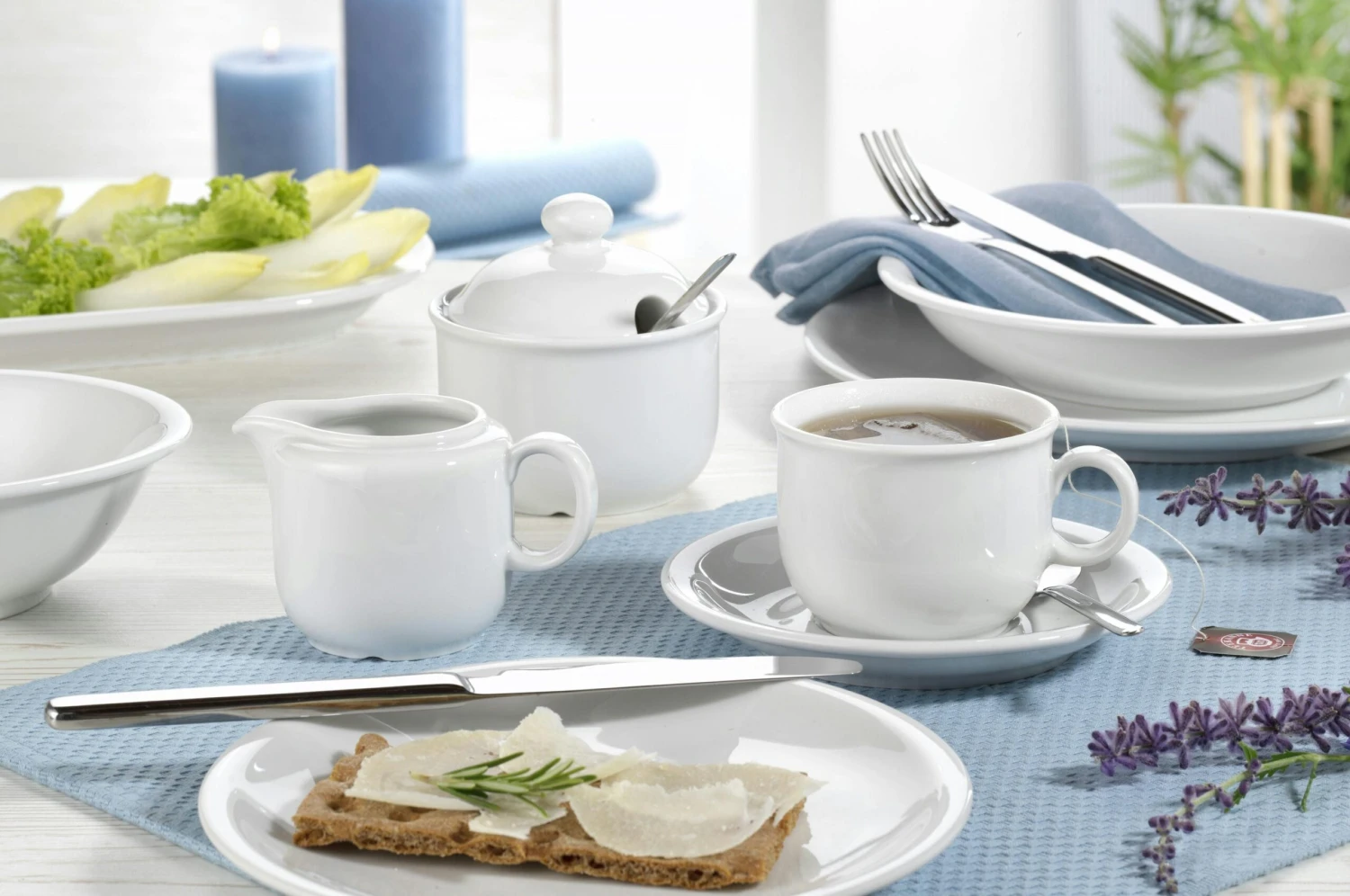 6 X Henkelbecher-Untertasse COMPACT, Uni Weiss, 7 6 X Henkelbecher-Untertasse COMPACT, Uni Weiss, – Bild 7